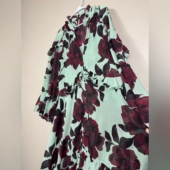 Free People Hearts Run Wild Maxi Dress large EUC H - Picture 6 of 10